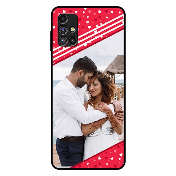 Galaxy M51 Custom Glass Mobile Case  - Valentines Gift Design