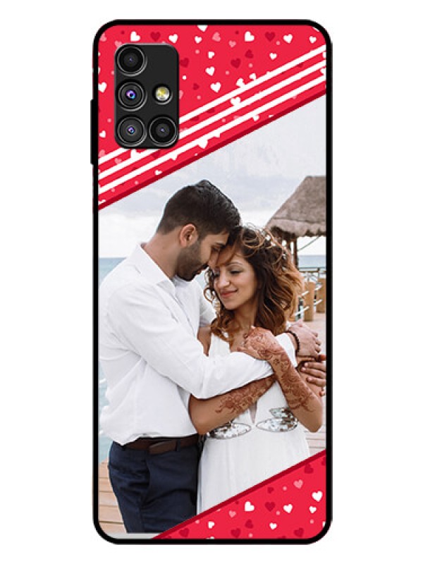 Custom Galaxy M51 Custom Glass Mobile Case  - Valentines Gift Design