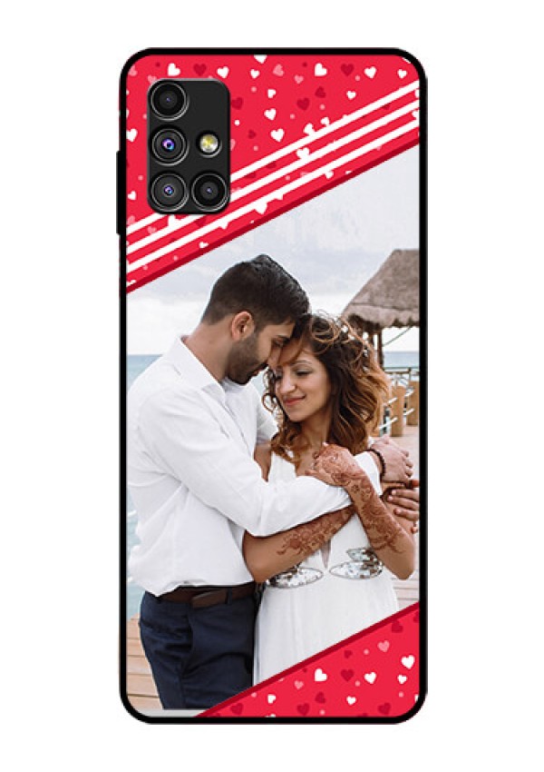 Galaxy M51 Custom Glass Mobile Case  - Valentines Gift Design