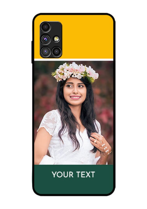 Galaxy M51 Photo Printing on Glass Case  - Love You Design