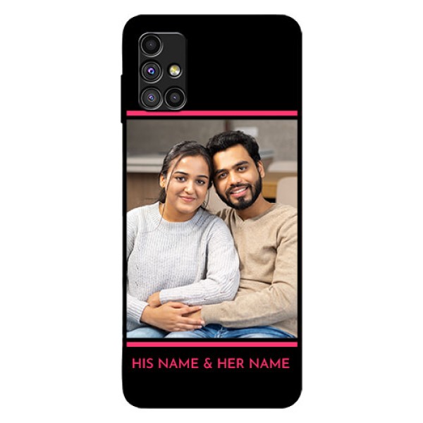 Galaxy M51 Custom Glass Mobile Case  - with Add Text Design
