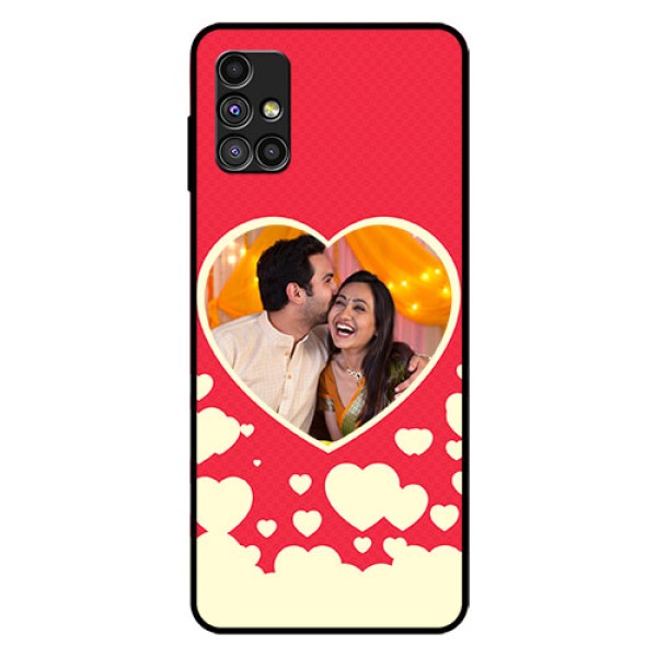 Galaxy M51 Custom Glass Mobile Case  - Love Symbols Phone Cover Design