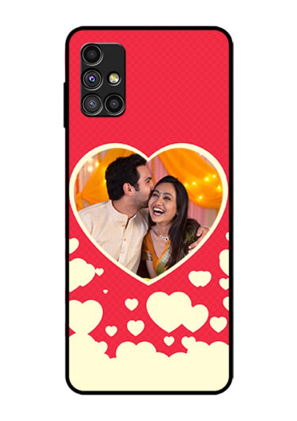 Galaxy M51 Custom Glass Mobile Case  - Love Symbols Phone Cover Design