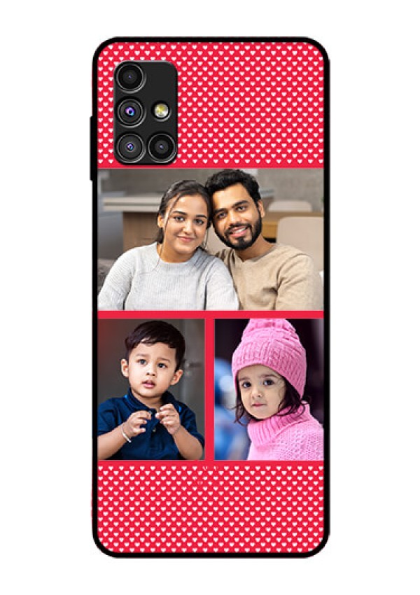 Galaxy M51 Personalized Glass Phone Case  - Bulk Pic Upload Design