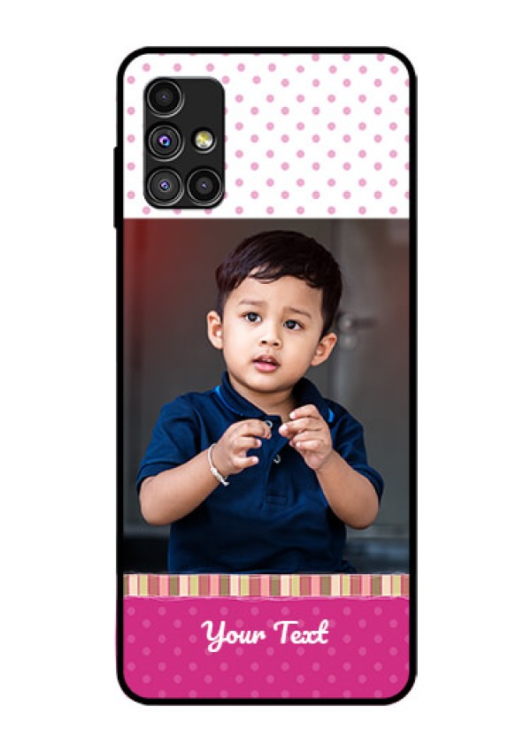 Galaxy M51 Photo Printing on Glass Case  - Cute Girls Cover Design