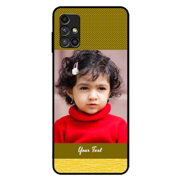 Galaxy M51 Custom Glass Phone Case  - Simple Green Color Design