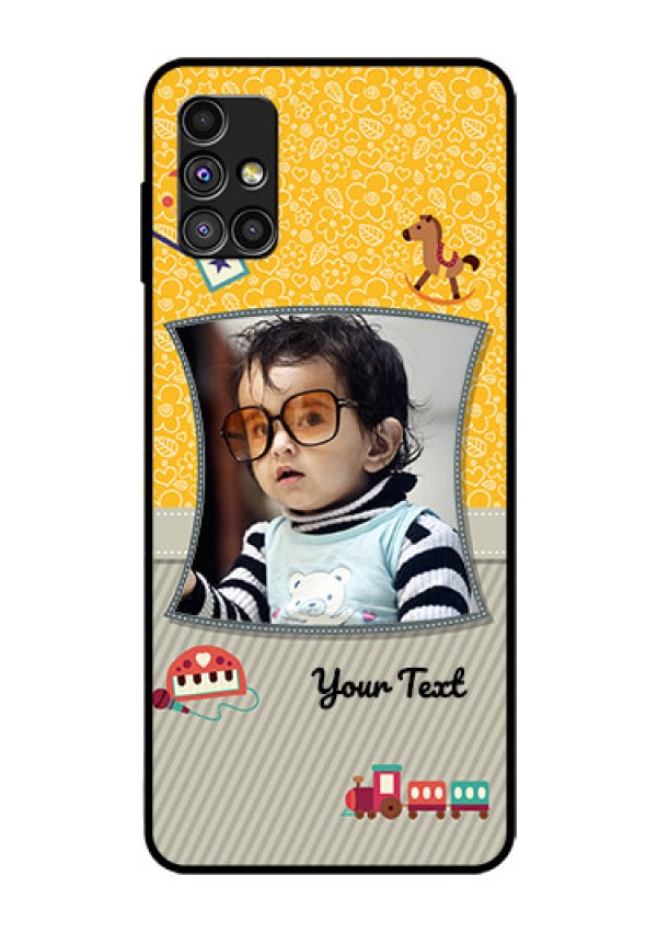 Galaxy M51 Personalized Glass Phone Case  - Baby Picture Upload Design