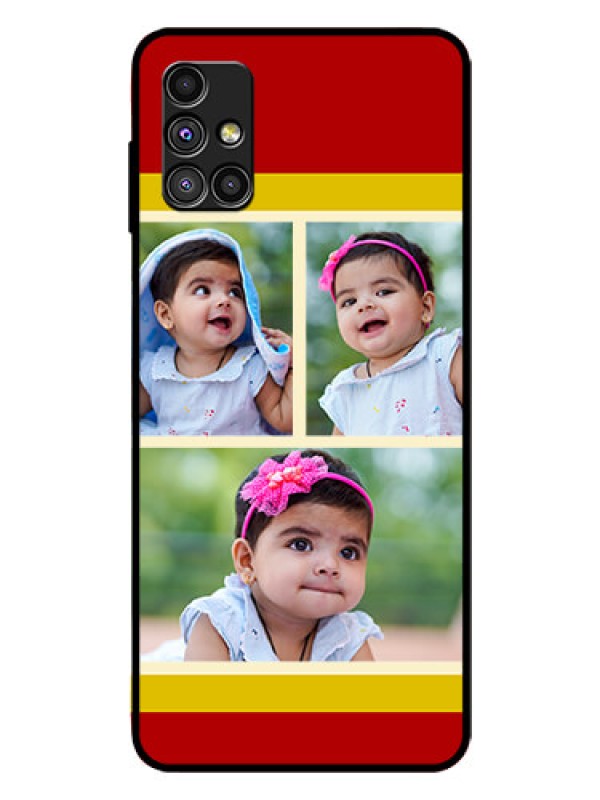 Custom Galaxy M51 Custom Glass Mobile Case  - Multiple Pic Upload Design