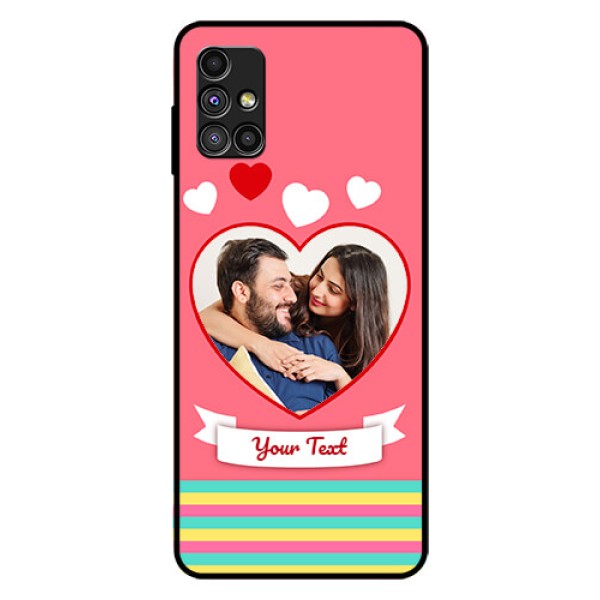 Galaxy M51 Photo Printing on Glass Case - Love Doodle Design Galaxy M51 Photo Printing on Glass Case - Love Doodle Design