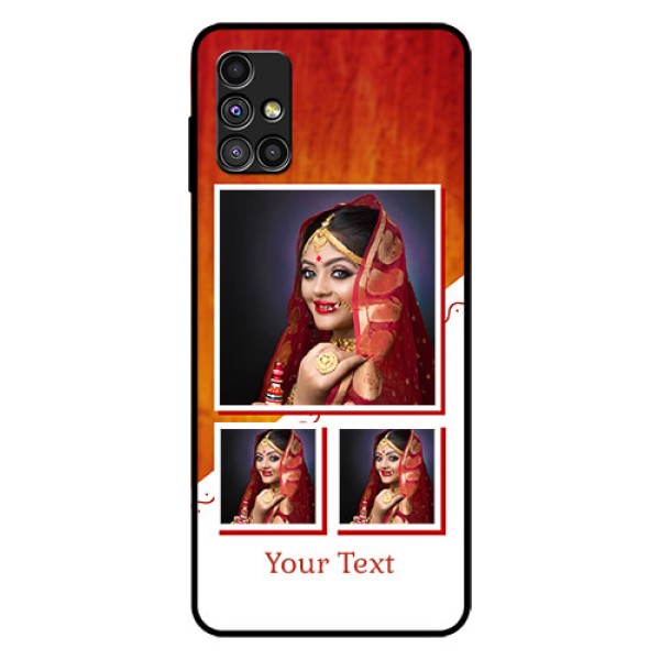 Galaxy M51 Custom Glass Phone Case - Wedding Memories Design Galaxy M51 Custom Glass Phone Case - Wedding Memories Design