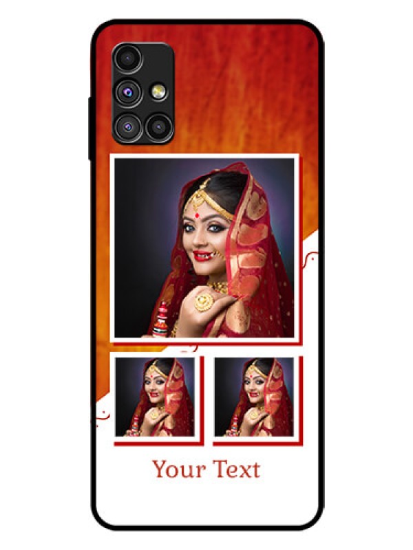Custom Galaxy M51 Custom Glass Phone Case  - Wedding Memories Design  