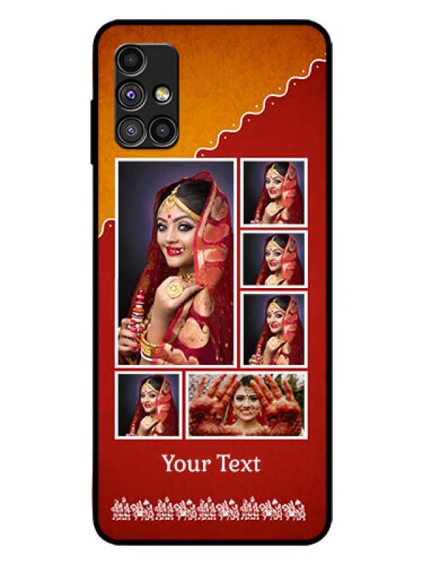 Custom Galaxy M51 Personalized Glass Phone Case  - Wedding Pic Upload Design