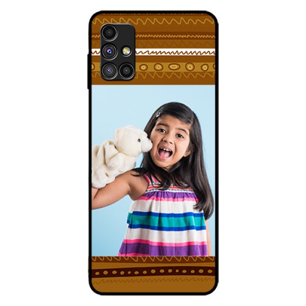 Galaxy M51 Custom Glass Phone Case  - Friends Picture Upload Design 
