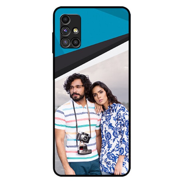 Galaxy M51 Photo Printing on Glass Case  - Simple Pattern Photo Upload Design