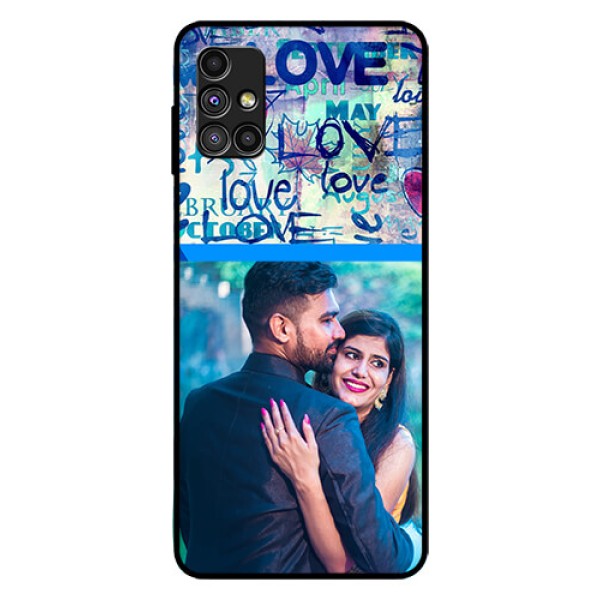 Galaxy M51 Custom Glass Mobile Case  - Colorful Love Design