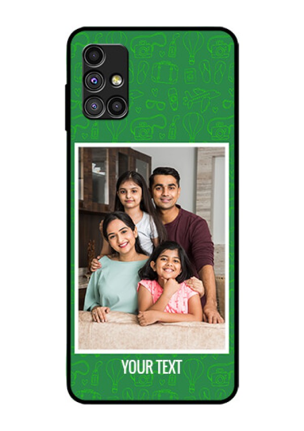 Galaxy M51 Personalized Glass Phone Case  - Picture Upload Design
