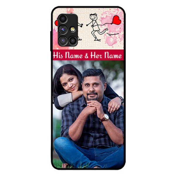 Galaxy M51 Photo Printing on Glass Case  - You and Me Case Design