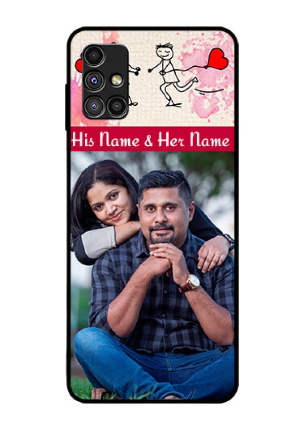 Galaxy M51 Photo Printing on Glass Case  - You and Me Case Design