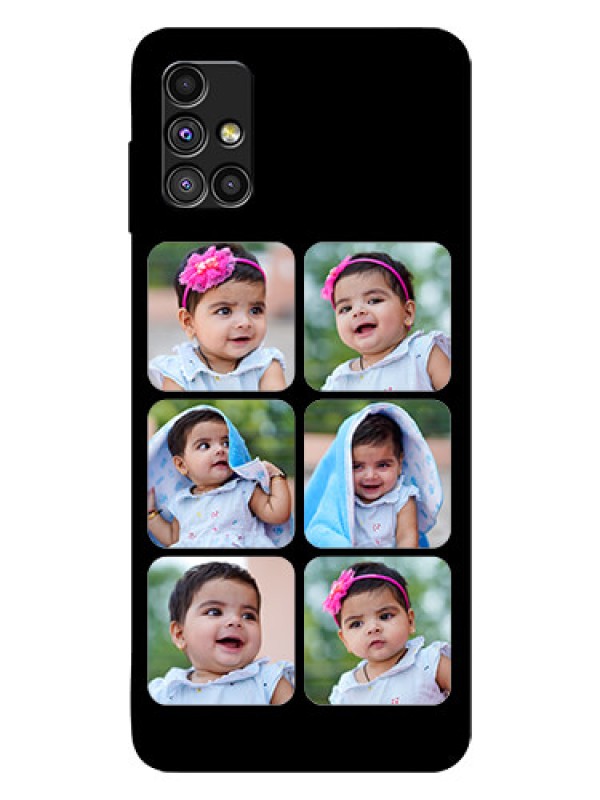 Custom Galaxy M51 Photo Printing on Glass Case  - Multiple Pictures Design