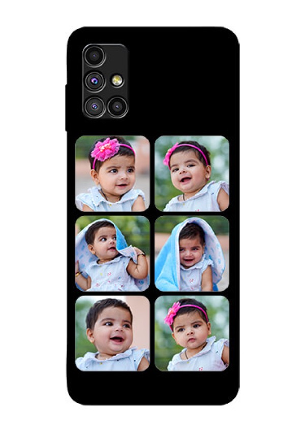 Galaxy M51 Photo Printing on Glass Case  - Multiple Pictures Design