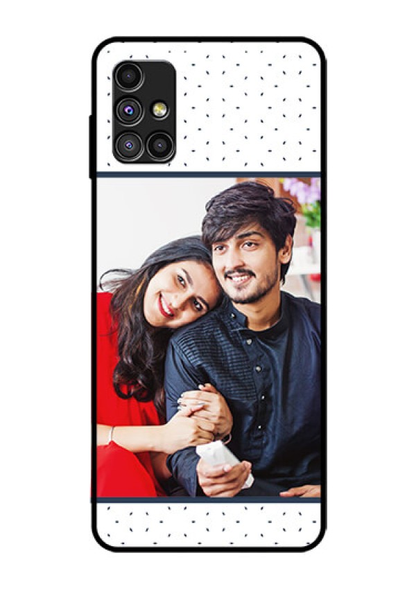 Galaxy M51 Personalized Glass Phone Case  - Premium Dot Design