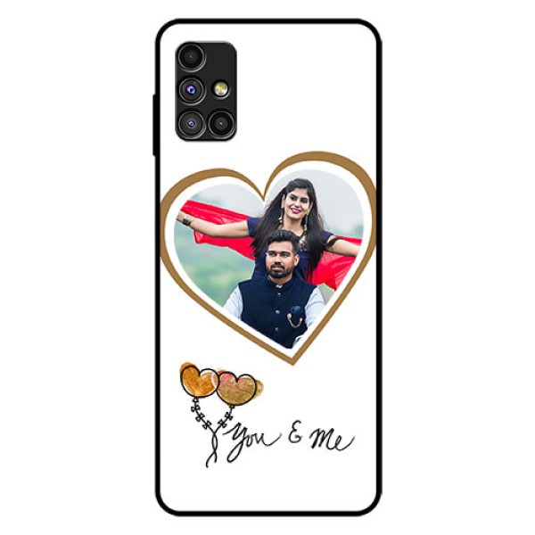 Galaxy M51 Custom Glass Mobile Case  - You & Me Design