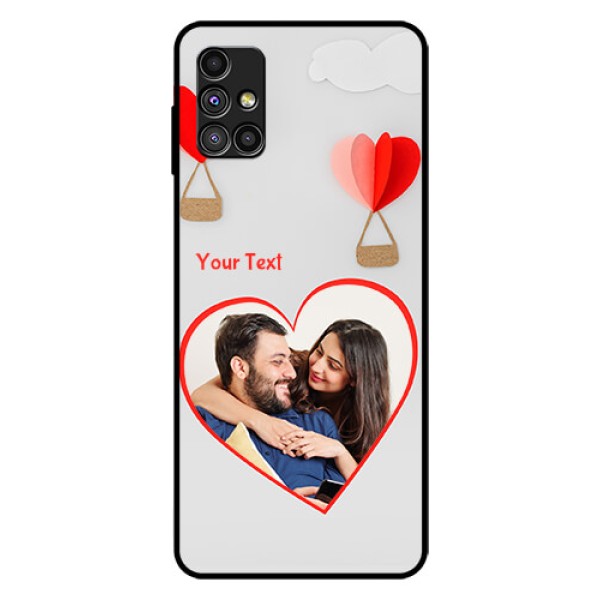 Galaxy M51 Custom Glass Mobile Case  - Parachute Love Design