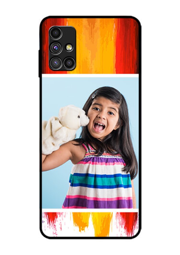 Galaxy M51 Personalized Glass Phone Case  - Multi Color Design