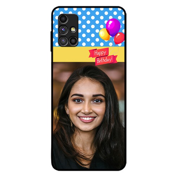 Galaxy M51 Custom Glass Mobile Case  - Happy Birthday Design
