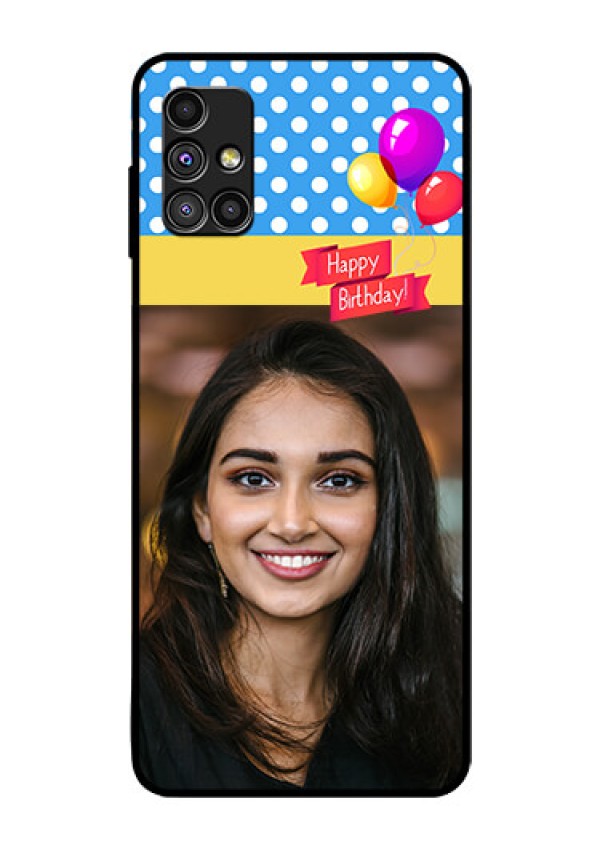 Galaxy M51 Custom Glass Mobile Case  - Happy Birthday Design