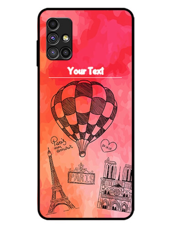 Custom Galaxy M51 Custom Glass Phone Case  - Paris Theme Design