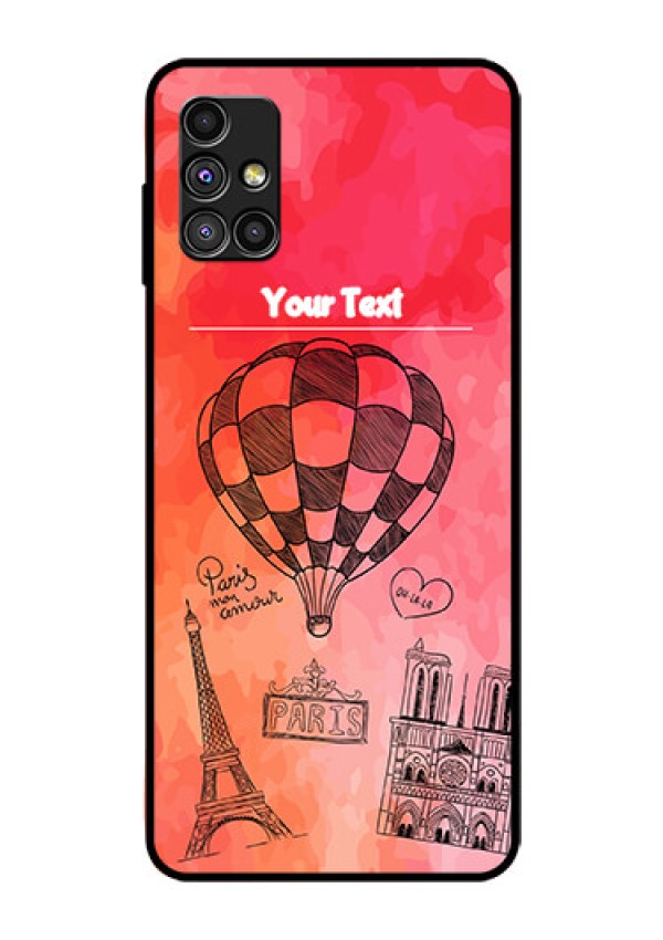 Galaxy M51 Custom Glass Phone Case  - Paris Theme Design