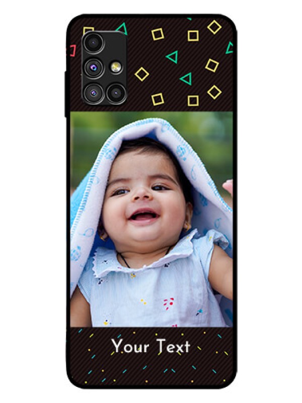 Custom Galaxy M51 Custom Glass Phone Case  - with confetti birthday design