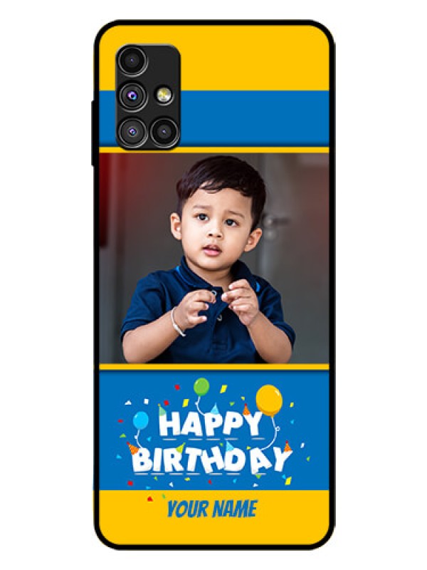 Custom Galaxy M51 Custom Glass Mobile Case  - Birthday Wishes Design