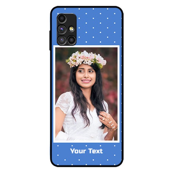 Galaxy M51 Photo Printing on Glass Case  - Polka dots design