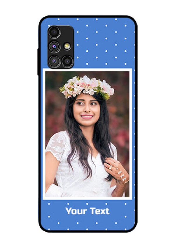 Galaxy M51 Photo Printing on Glass Case  - Polka dots design