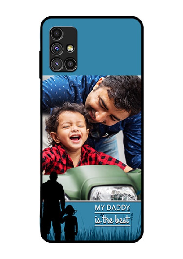 Galaxy M51 Custom Glass Mobile Case  - Best dad design 