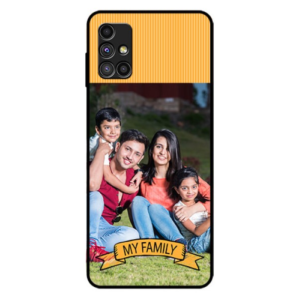 Galaxy M51 Custom Glass Phone Case  - My Family Design