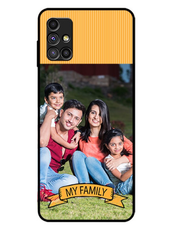 Custom Galaxy M51 Custom Glass Phone Case  - My Family Design