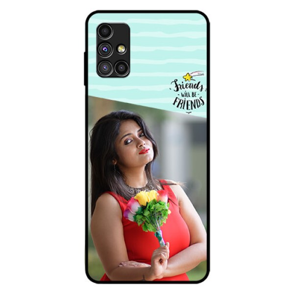 Galaxy M51 Custom Glass Phone Case  - Friends Picture Icon Design