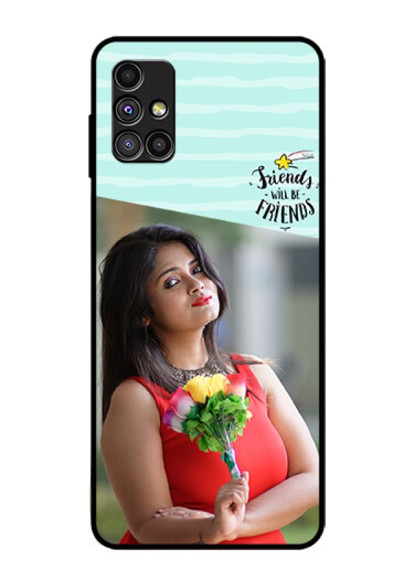 Galaxy M51 Custom Glass Phone Case  - Friends Picture Icon Design