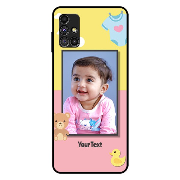 Galaxy M51 Photo Printing on Glass Case - Kids 2 Color Design Galaxy M51 Photo Printing on Glass Case - Kids 2 Color Design