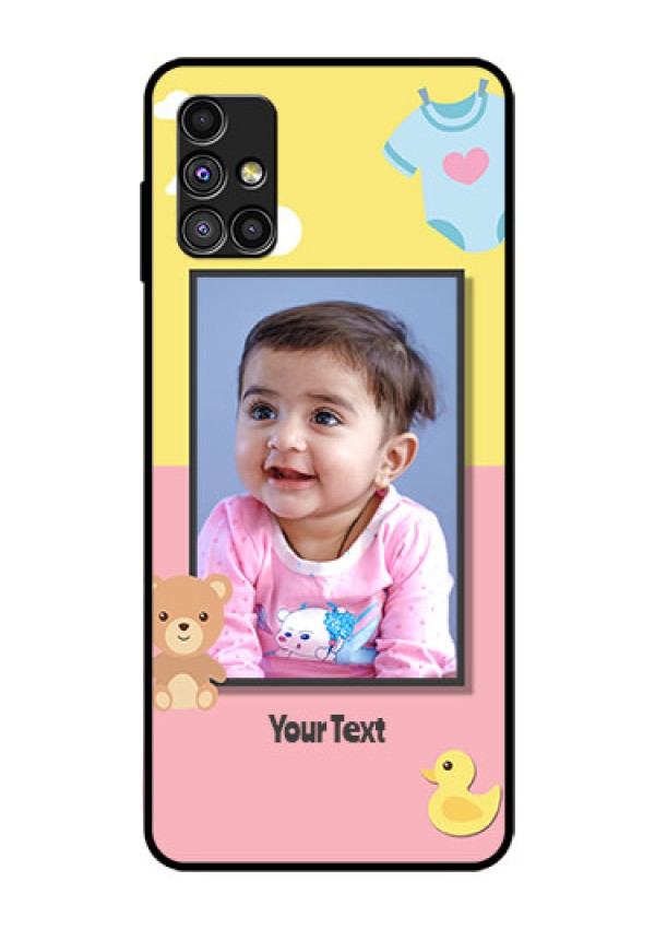 Galaxy M51 Photo Printing on Glass Case  - Kids 2 Color Design