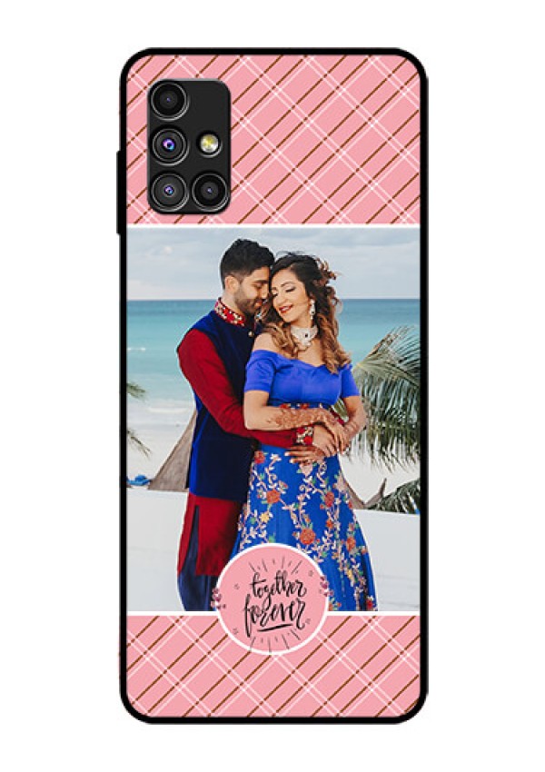 Galaxy M51 Personalized Glass Phone Case  - Together Forever Design
