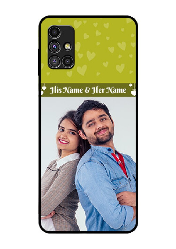 Galaxy M51 Custom Glass Phone Case  - You & Me Heart Design