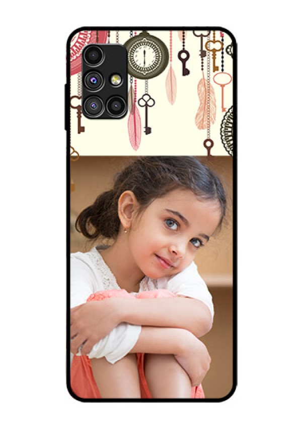 Galaxy M51 Custom Glass Mobile Case  - Boho Style Design