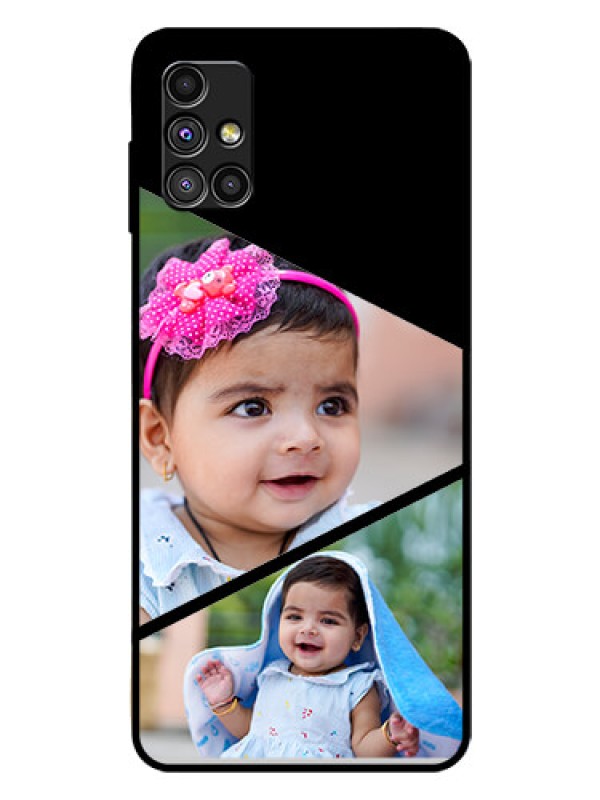 Custom Galaxy M51 Custom Glass Phone Case  - Semi Cut Design