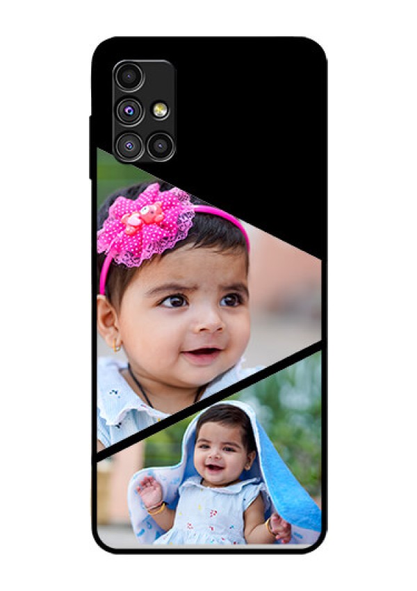 Galaxy M51 Custom Glass Phone Case  - Semi Cut Design