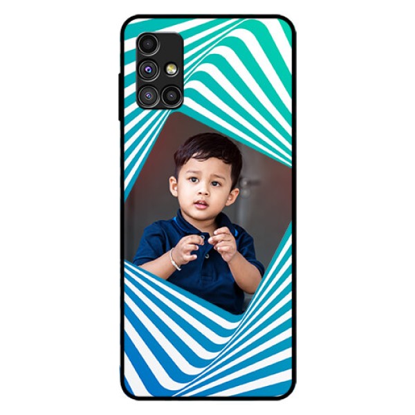 Galaxy M51 Personalized Glass Phone Case  - Abstract Spiral Design