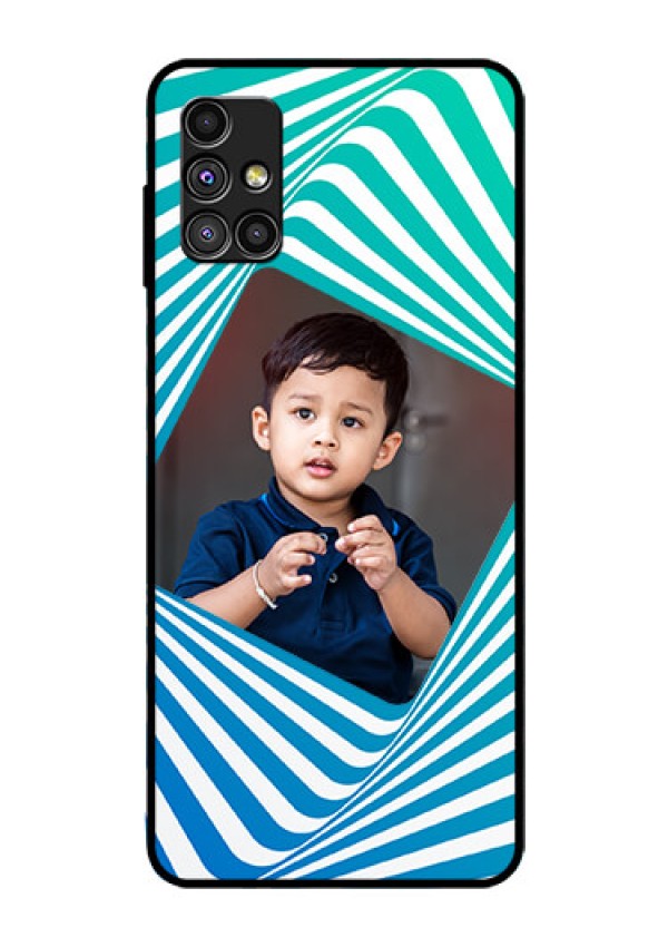 Galaxy M51 Personalized Glass Phone Case  - Abstract Spiral Design